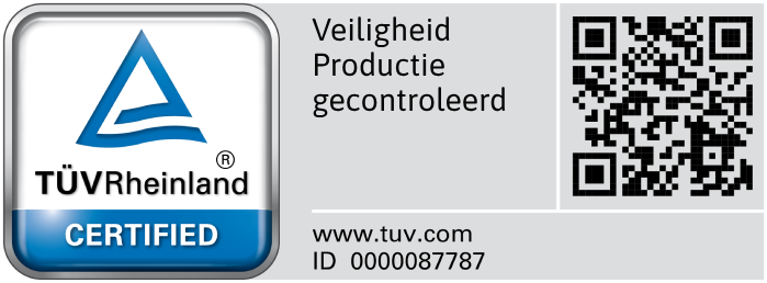 TÜV Rheinland certified